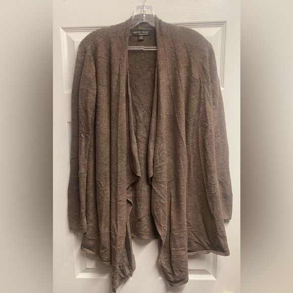 Barefoot Dreams Brown Bamboo Chic Lite Sweater Cardigan Size Small/Medium - Picture 2 of 5